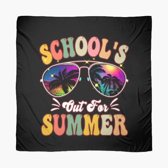 School's out for summer Tie Dye Sunglasses Teacher Scarves