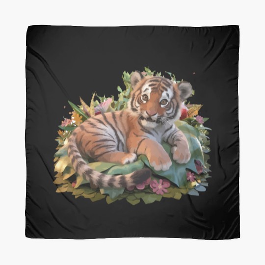 cute baby tiger Scarves