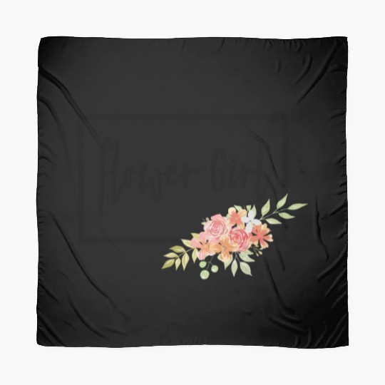 Flower Girl - Wedding Day Bride Cursive Cute Scarves