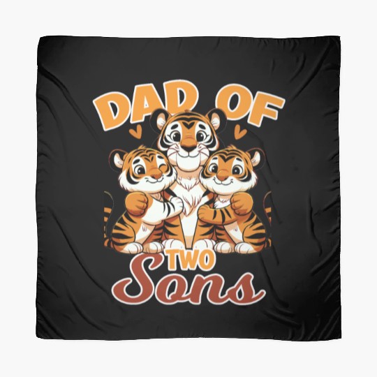 Strong Tiger with Tiger Kid for a Dad Scarves