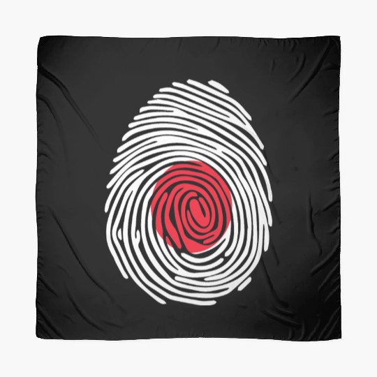 Japanese Fingerprint Flag Scarves