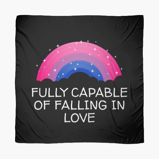Capable of Falling in Love Bisexual LGBTQ Bi Pride Scarves