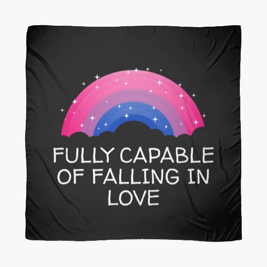 Capable of Falling in Love Bisexual LGBTQ Bi Pride Scarves