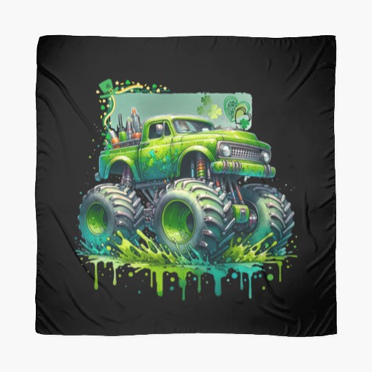 Monster Truck Shamrock Scarves