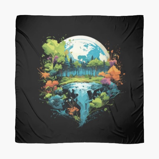 Respect Your Mother Earth Day Save Our Planet Scarves