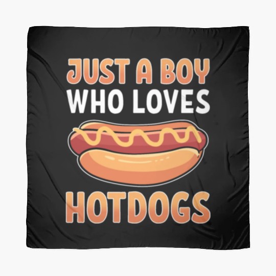 Just a Boy Who Loves Hotdogs Scarves