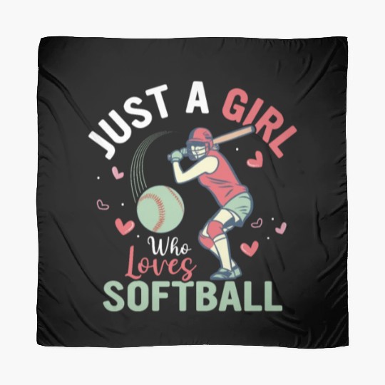 Just A Girl Who Loves Softball Team Baseball Scarves