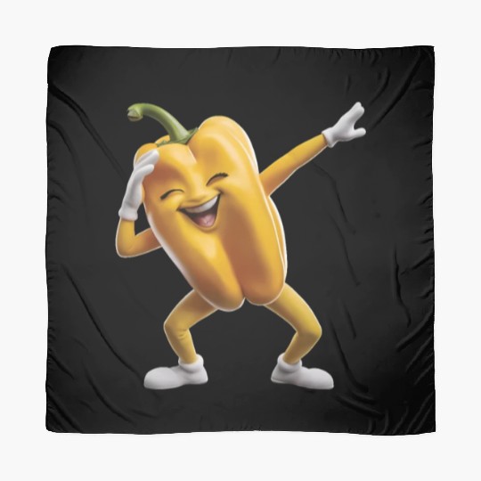 Yellow Bell Pepper Dabbing Realistic Scarves