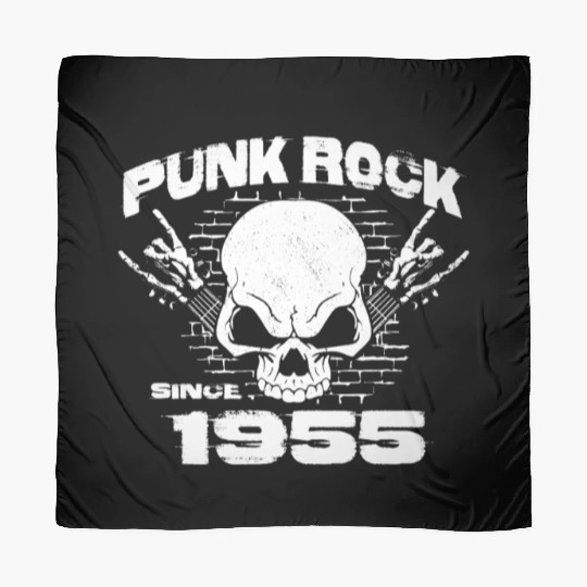 69th Birthday - Punk Rock Since 1955 Skull Rock Scarves