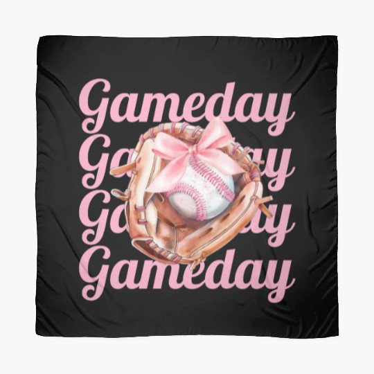 Game Day Coquette Aesthetic Baseball Glove Scarves
