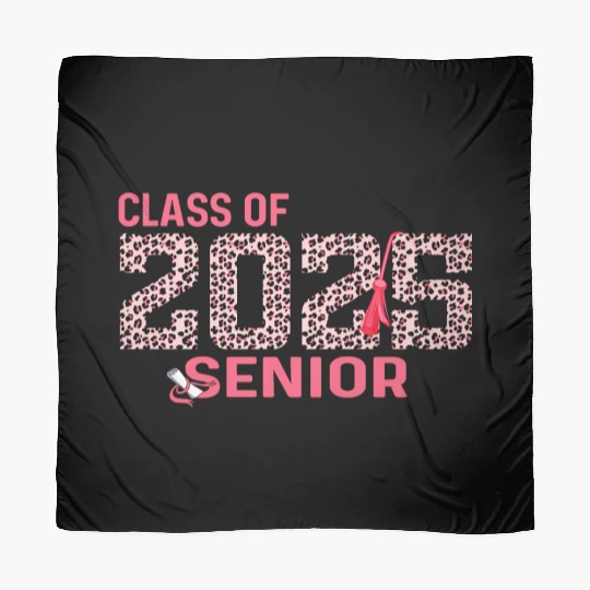 Class of 2025 Senior Leopard Print Graduation 2025 Scarves