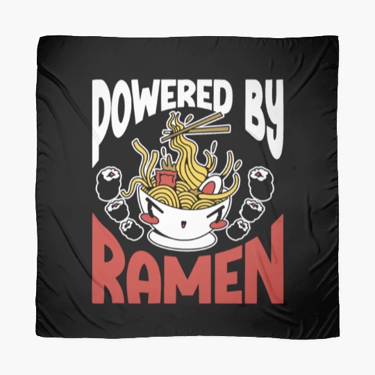 Powered By Ramen Anime Japanese Soup Cup Noodle Scarves
