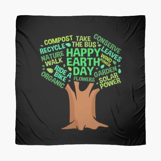 Happy Earth Day Tree For Earth Science Lover Scarves