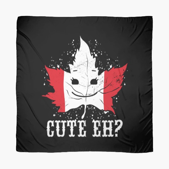 Cute Eh? Maple Leaf Canadian Flag Design Scarves