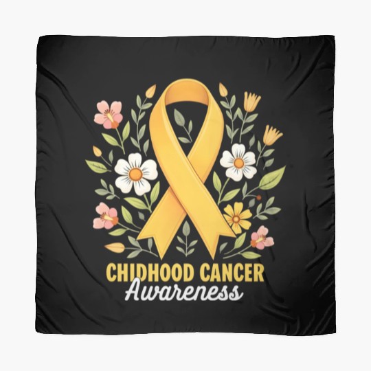 Childhood Cancer Awareness Hippie Flower Ribbon Scarves