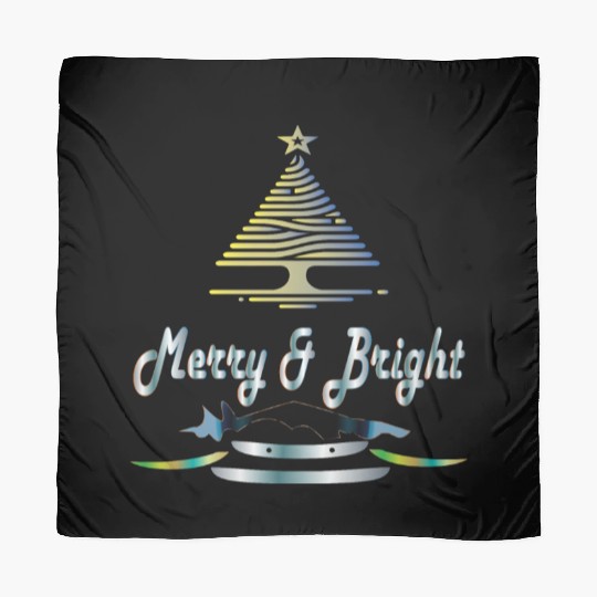 ' Christmas and merry bright 'typography design Scarves