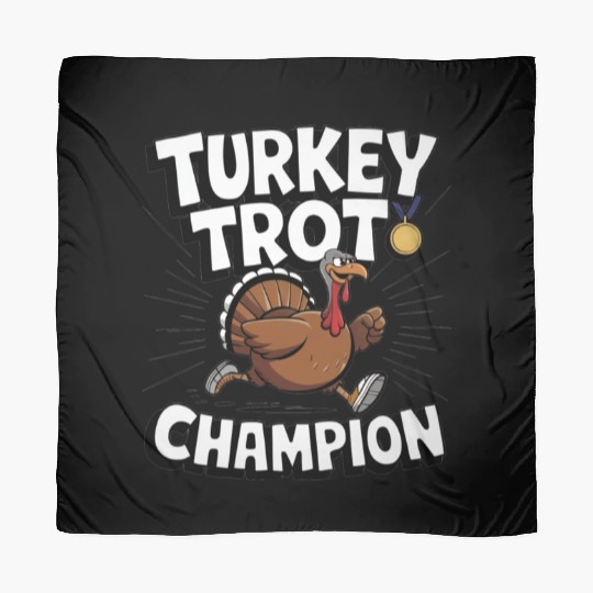 Funny Turkey Trot Running Thanksgiving Champion Scarves