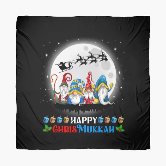 Happy Chrismukkah Gnomes Christmas Hanukkah Scarves