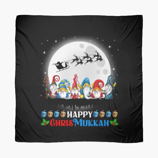 Happy Chrismukkah Gnomes Christmas Hanukkah Scarves