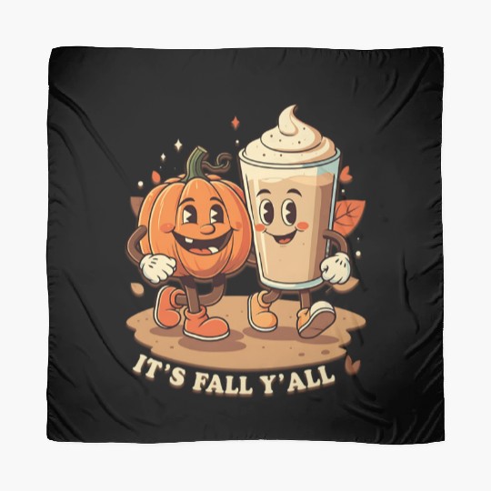 It's Fall Y'all Funny Pumpkin Spice Latte Scarves