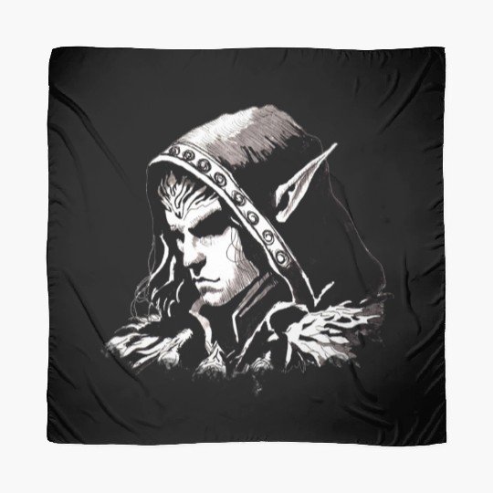 Dark Elf Archmage Illustration Scarves