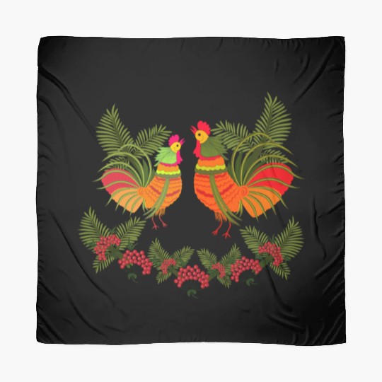 Rooster with hen Scarves