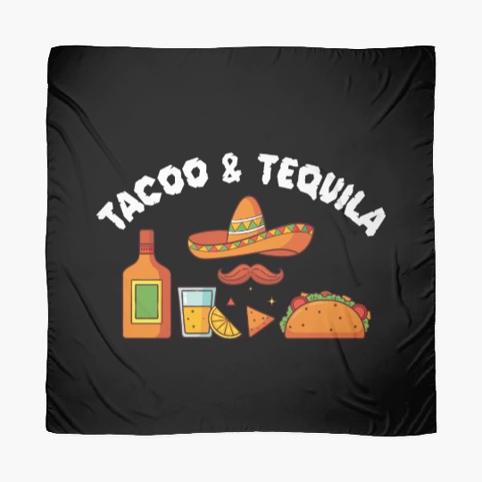Tacos & Tequila Funny Taco Lover Saying Slogan Scarves