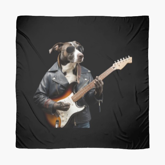 Rockstar Pup: The Coolest Dog with a Guitar Scarves