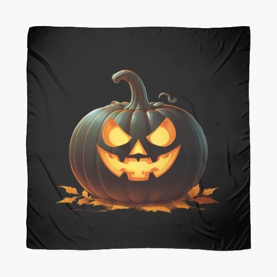 Midnight Glow: Enchanted Halloween Pumpkin Scarves