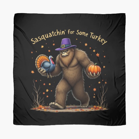 Sasquatchin' For Some Turkey Thanksgiving Style Scarves