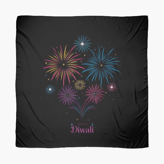 Joyous Fireworks for Diwali Festival Scarves