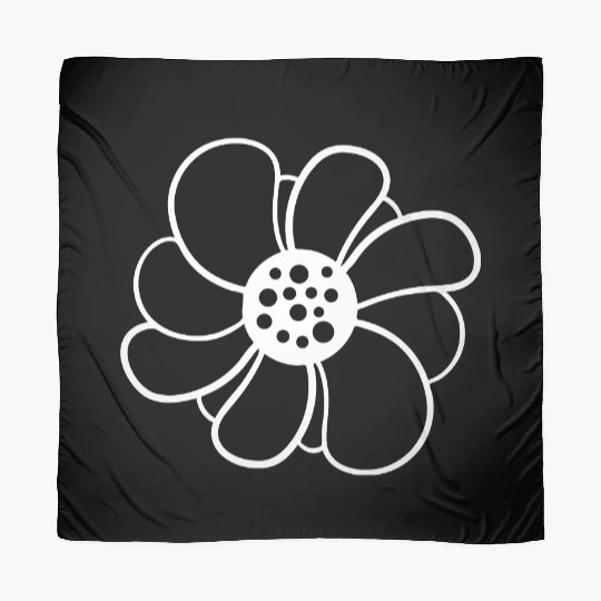 Beautiful White Daisies Flowers Spring Summer Fun Scarves