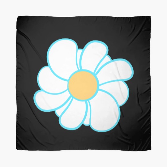 Beautiful White Daisies Flowers Spring Summer Fun Scarves