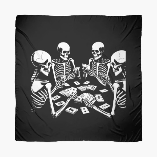 Skeletons play cards Scarves