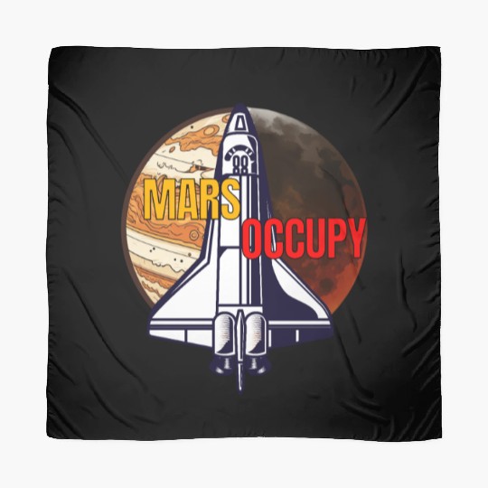 Mars Occupy -Rocket & Planet Space Design Scarves