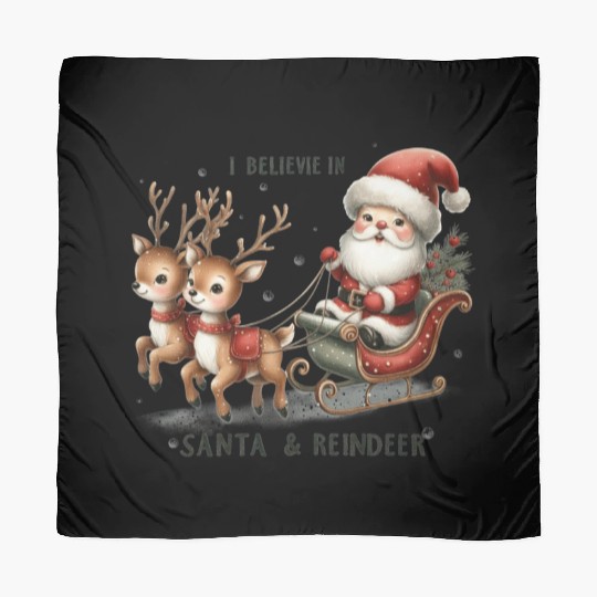I Believe In Santa Reindeer Scarves