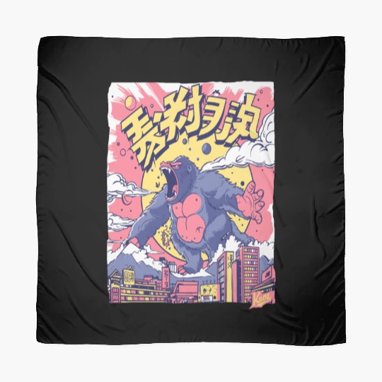 Kaiju Gorilla – Neon City Rampage Scarves