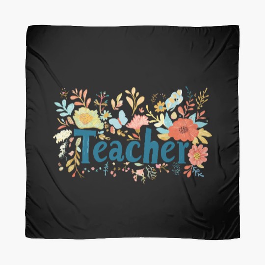 Floral Teacher Wall Art, Teacher Appreciation Scarves