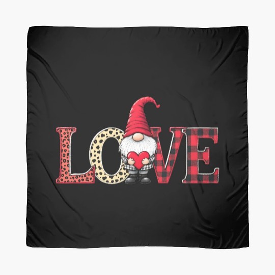 Love Gnome Valentines Day, Love Valentines Gnomes Scarves