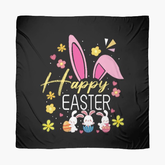 Happy Easter Sayings Egg Bunny Scarves