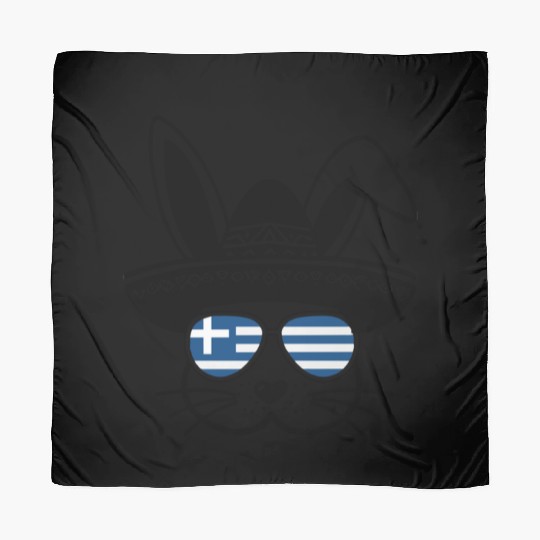 Easter Rabbit Bunny Easter Greece Flag Funny Scarves