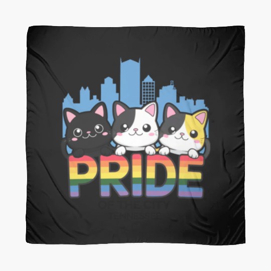 Pride of Memphis City Tennessee USA Rainbow Flag Scarves