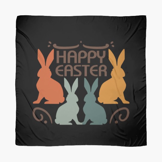 Happy Easter Bunny - Colorful Easter Design Scarves