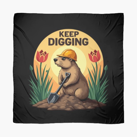 Industrious Groundhog Gardener Scarves