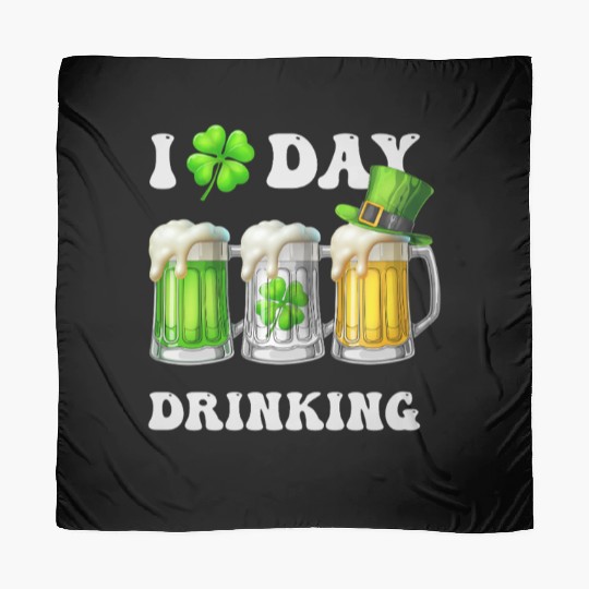 I Love Day Drinking Beer Shamrock St Patrick’s Day Scarves