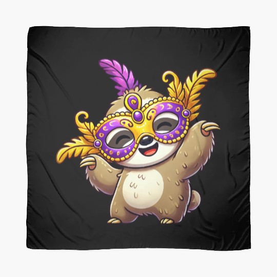 Mardi Gras Sloth Mask Carnival Costume Scarves