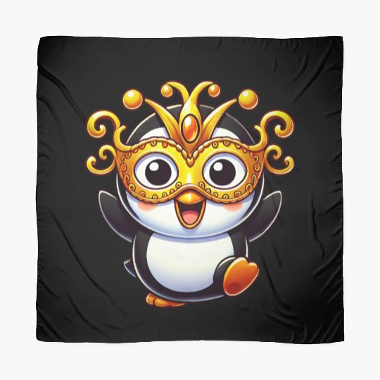 Mardi Gras Penguin Mask Carnival Costume Scarves