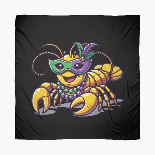 Mardi Gras Crawfish Beads Mask Fun Scarves