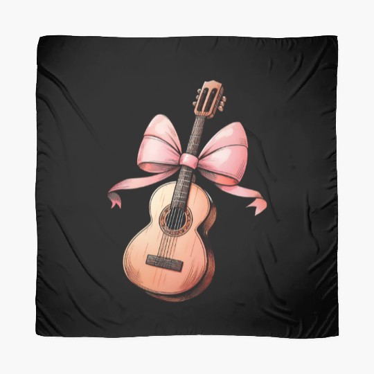 Coquette Bow Guitar Mom Guitarist Mothers Day Pink Scarves