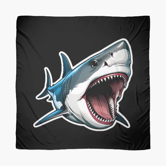 Big White Shark Attack Scarves